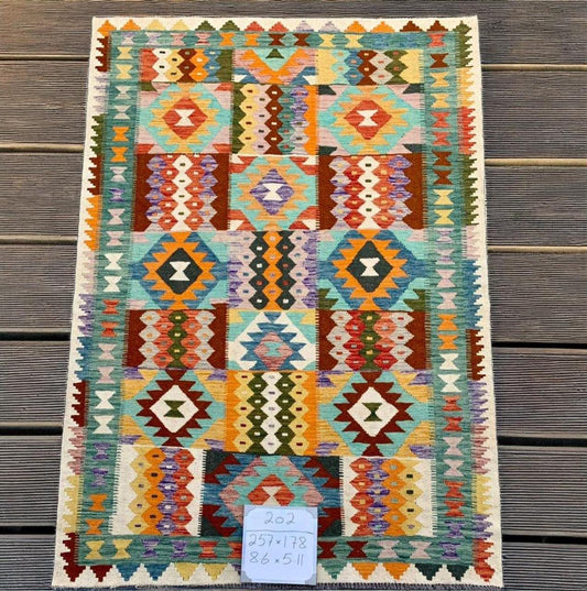 5x8 Vintage Handmade Kilim Rug,Authentic Turkish Kilim Rug,Colorful Handcrafted Kilim,Authentic Handmade Afghani Kilim,Vintage Boho Area Rug