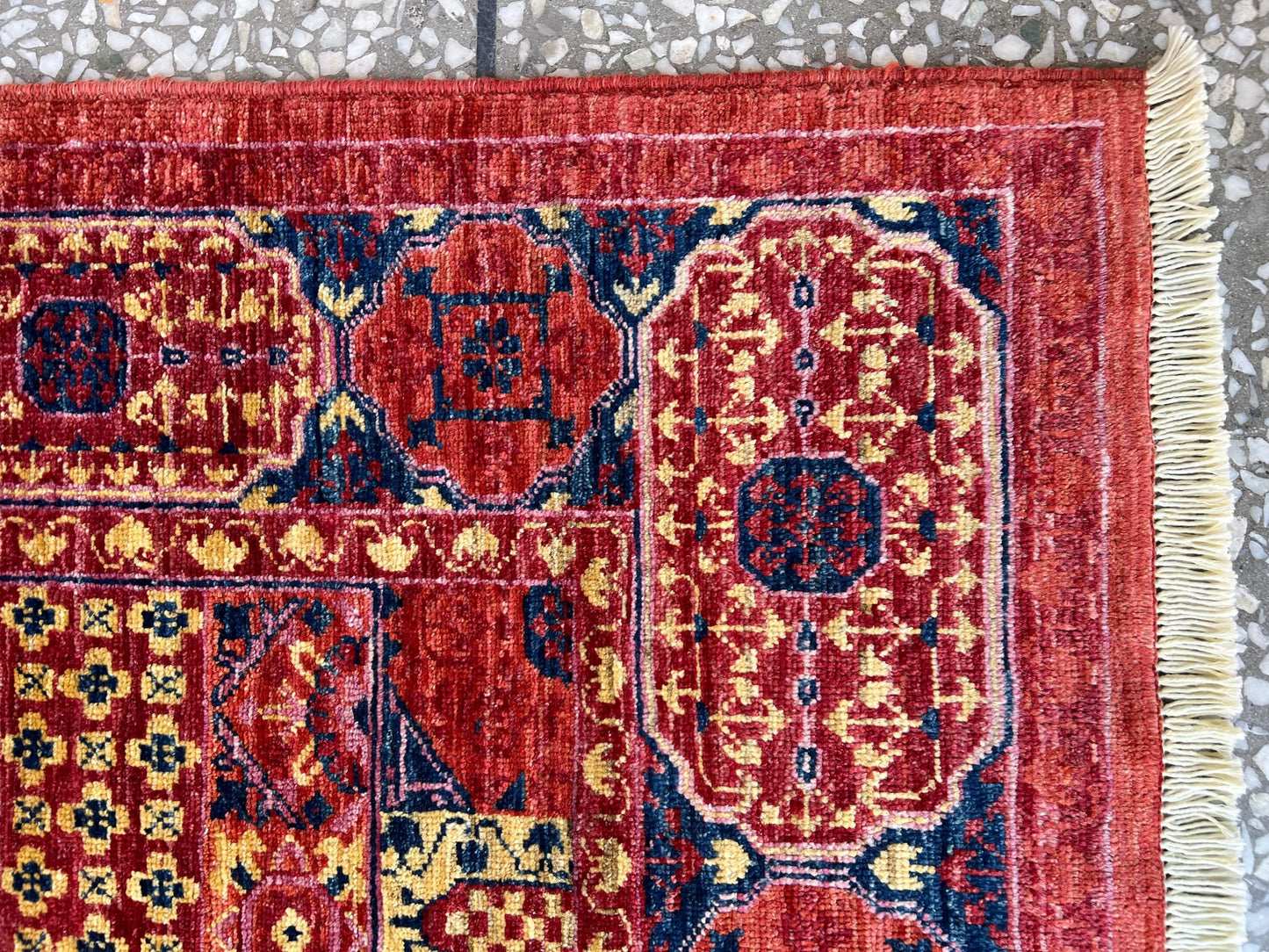 Handmade Persian-Style Red Rug,Unique Oriental Mamluk Rug,Large Handmade Pink Rug,Turkish Pink Oriental Rug,Large Boho Rug,Living room rug.