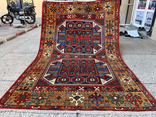 5x8 Vintage Handmade Oriental Turkish Rug,Bohemian Turkish Rug,Colorful Turkish Tribal Area Rug,Luxury Rug for living room,Rug for bedroom