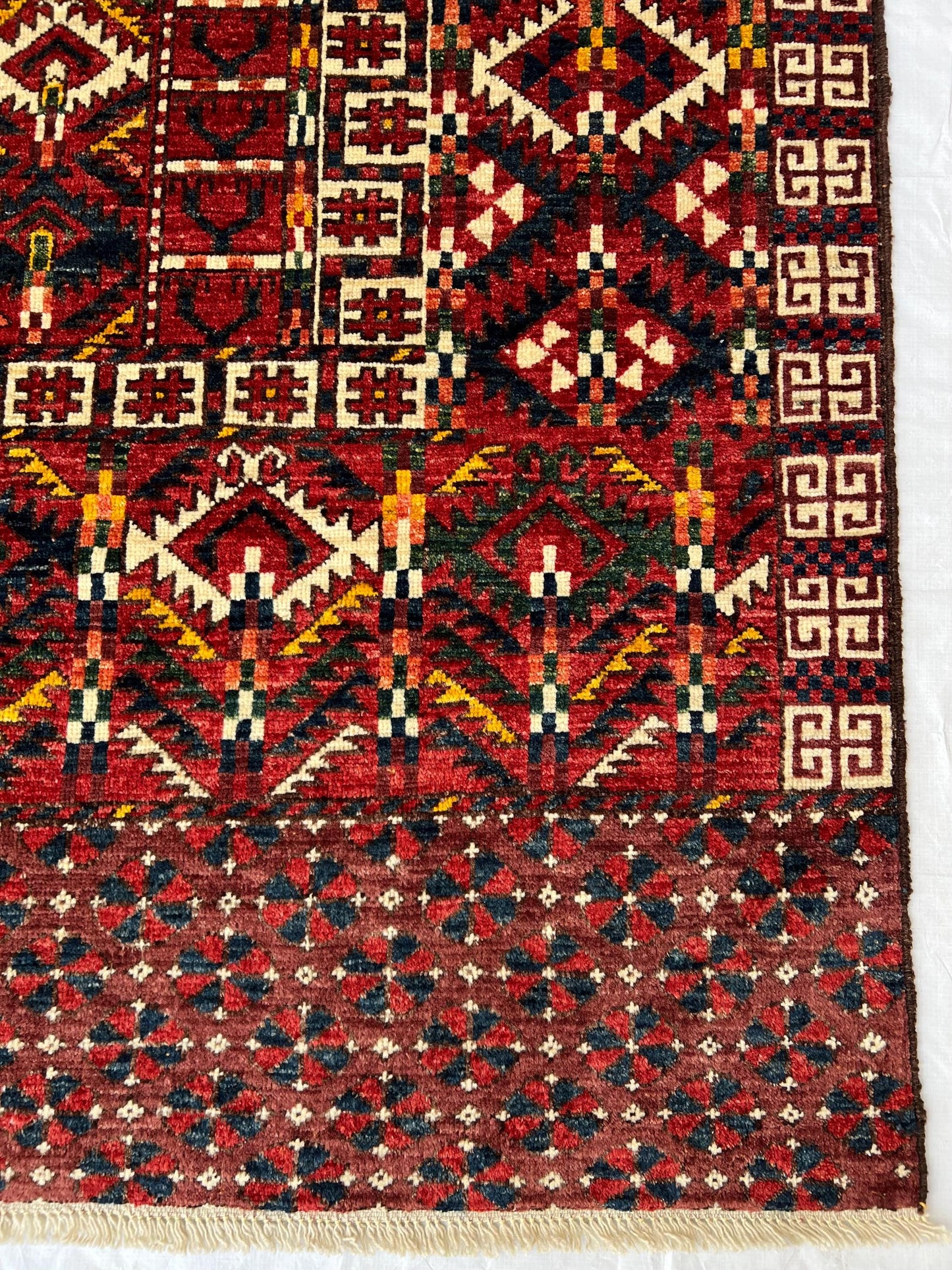 6x8 Vintage Tribal Turkish Area Rug,Handwoven Oriental Rug,Vibrant Handwoven Wool Carpet for Bohemian Living Rooms,Unique Turkish Tribal Rug