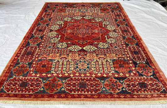 5x8 Luxury Mamluk Area Rug,Traditional Mamluk Wool Rug,Hand-Knotted Rug with Unique Oriental Design,Rare Mamluk Rug,Mamluk Persian Carpet.