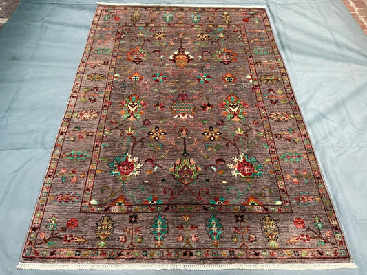 Handmade Floral Wool Rug| Traditional Persian Carpet | Bohemian Area Rug,Handwoven Wool Rug | Vintage Floral Design Carpet | Living room rug