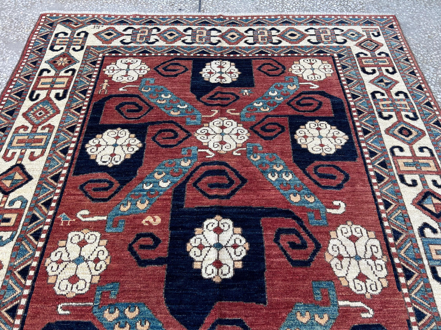 Authentic Turkish Oriental Rug-Handwoven Wool Carpet for Bohemian Decor,Turkish Tribal Rug,ohemian Turkish Oriental Rug,Persian-Style Rug.