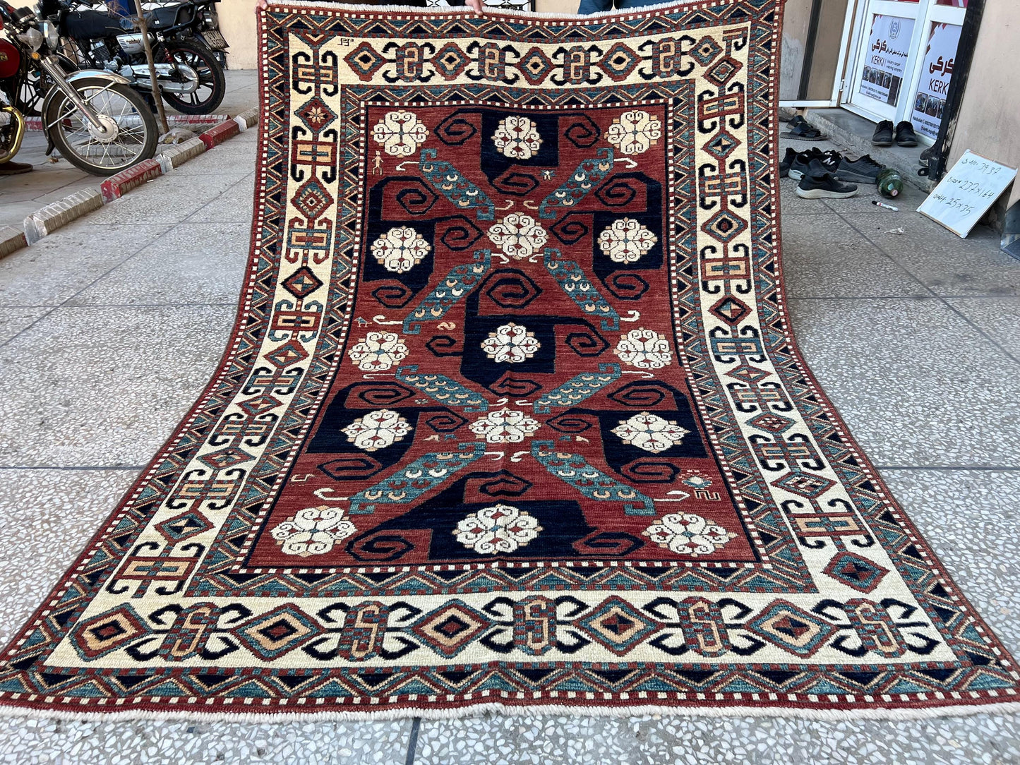 Authentic Turkish Oriental Rug-Handwoven Wool Carpet for Bohemian Decor,Turkish Tribal Rug,ohemian Turkish Oriental Rug,Persian-Style Rug.