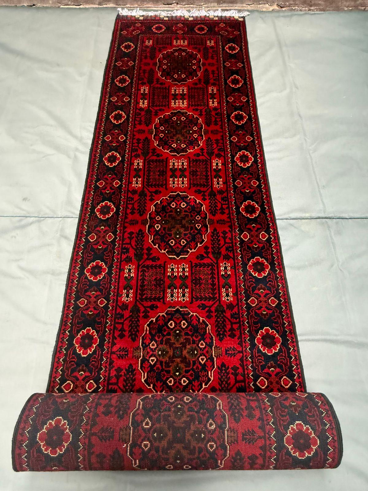 Handmade 3x19  Afghan Runner Rug | Handmade extra-long hallway rug,Long Hallway Rug,Vintage Red Long Runner Rug,Long Turkish Hallway Carpet