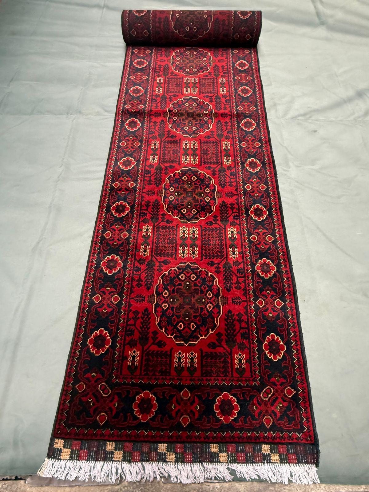 Handmade 3x19  Afghan Runner Rug | Handmade extra-long hallway rug,Long Hallway Rug,Vintage Red Long Runner Rug,Long Turkish Hallway Carpet