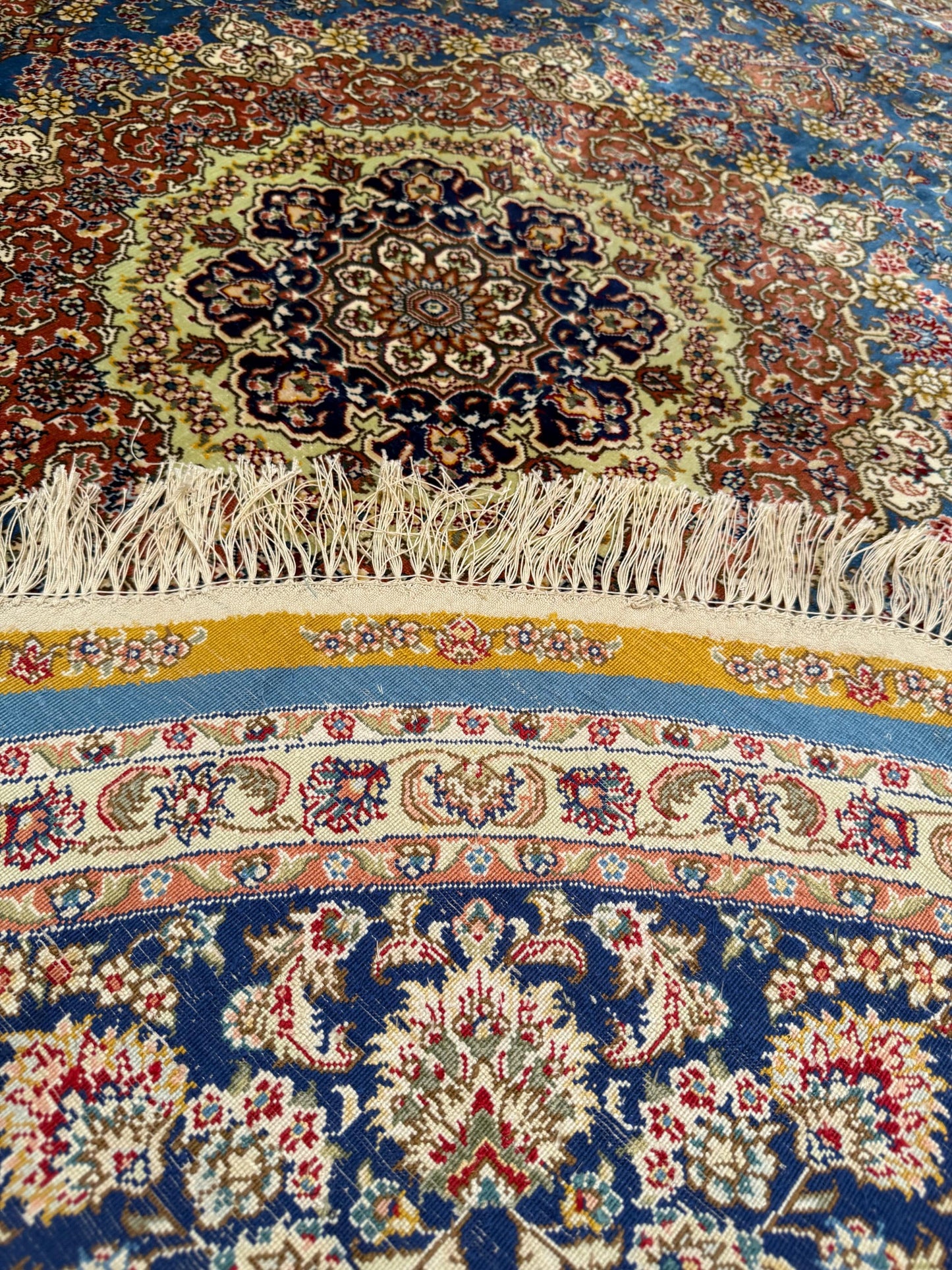 Round Handmade Real Silk Rug,Original Silk Living room rug,Luxurious Oriental Design,Art Oriental Round Real Silk Rug,Persian Style Luxury