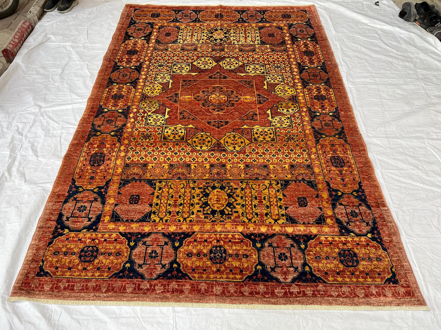 6x10 Rare Mamluk Persian Rug,Authentic Mamluk Oriental Rug,Luxury Mamluk Persian Carpet,Large Area rug,Vintage Turkish rug,living room rug.