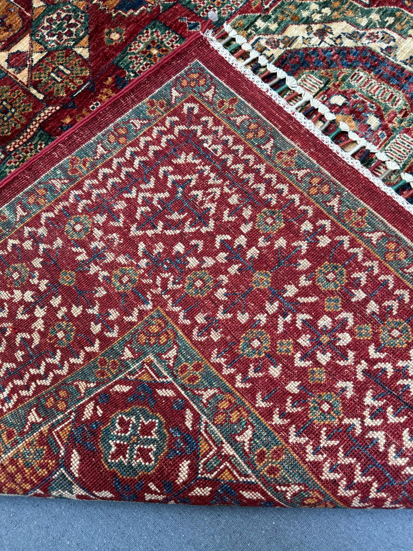 Artisan 7x10 Oriental Mamluk Rug -Handmade Wool Carpet for Elegant Spaces,Red Traditional Oriental Wool Rug,7x10 Living room rug,Persian rug