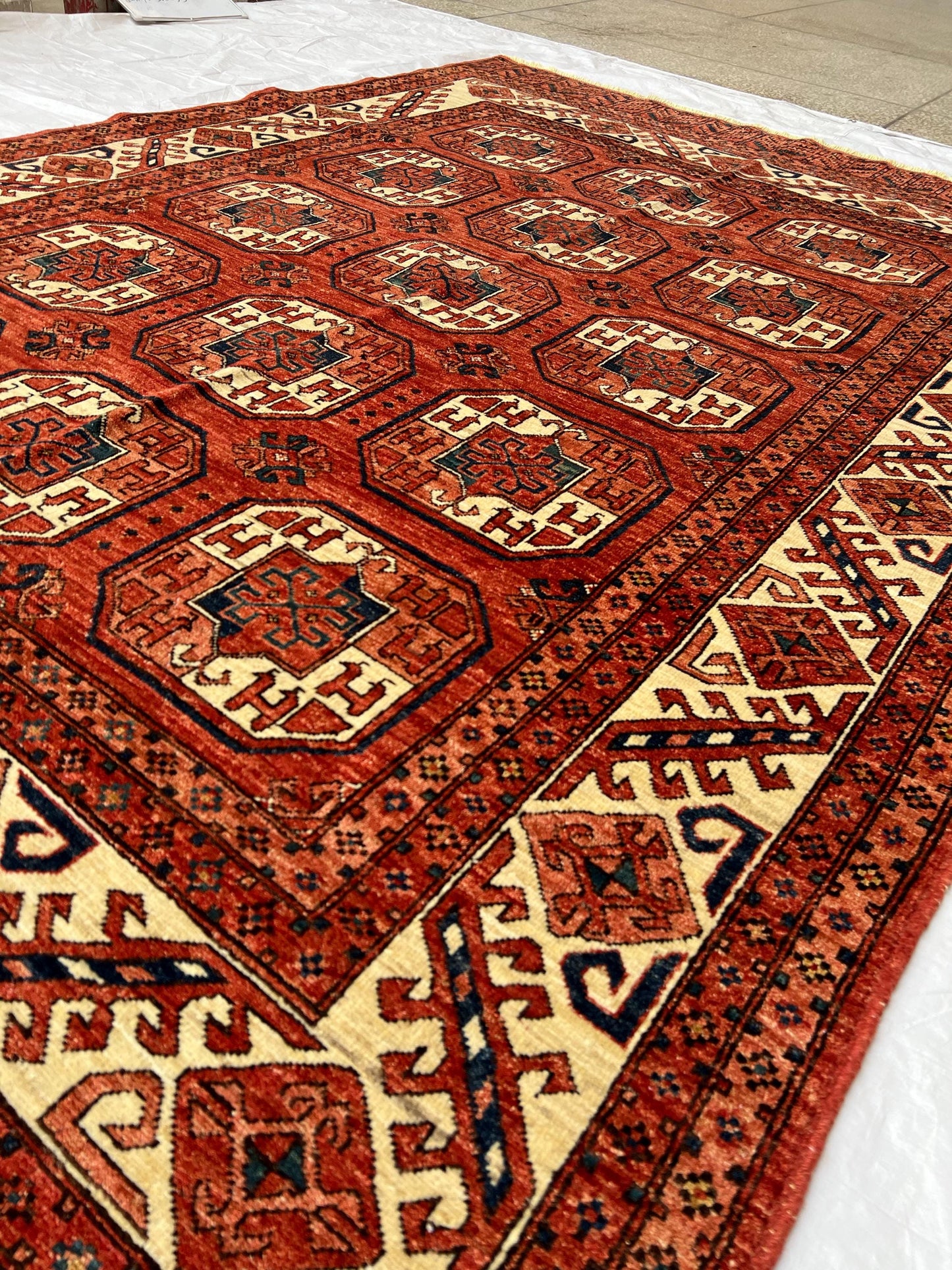 Handmade Tribal Wool Rug,Large Red Tribal Rug,Nomadic Rug,Caucasian rug,Turkman Tribal rug,living room rug,bedroom rug,office rug,Area rug