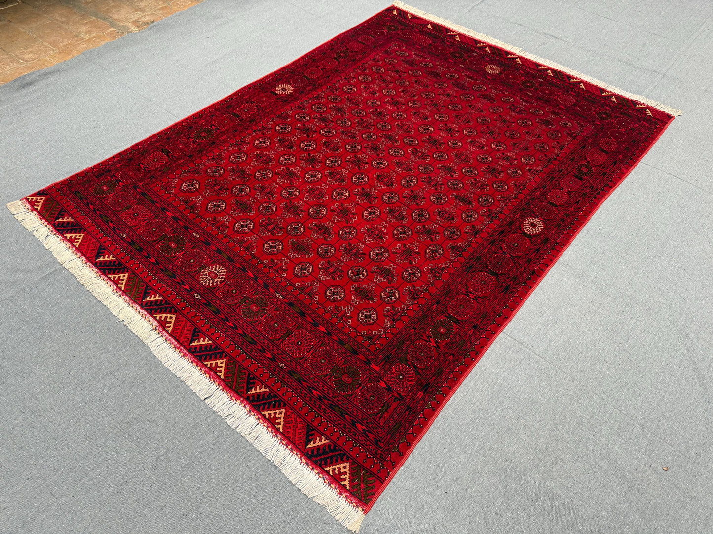 Vintage Traditional Handmade 4x5 Rug,Oriental Small living room rug,Afghan Turkmen Living room rug,4x5 Living room rug,Small bedroom rug.