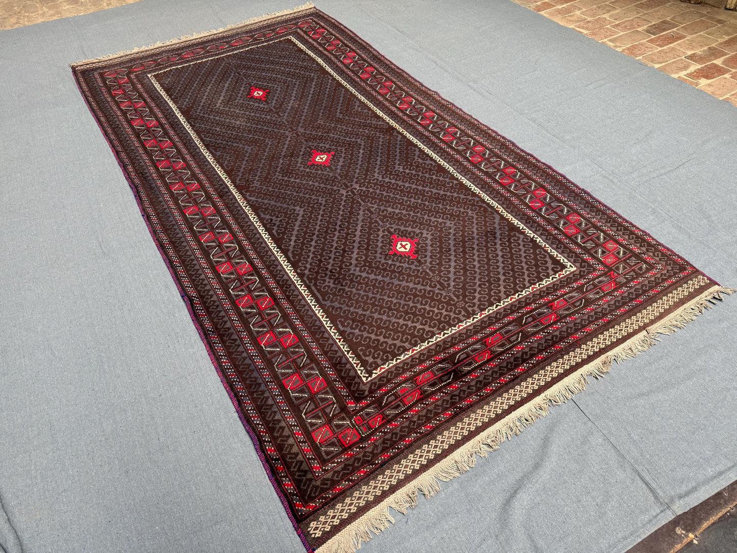 5x10 Handmade Baluchi Rug - Traditional Wool Area Carpet for Home,Artisan Baluchi Rug - Unique Handmade Wool Carpet for Living Room.