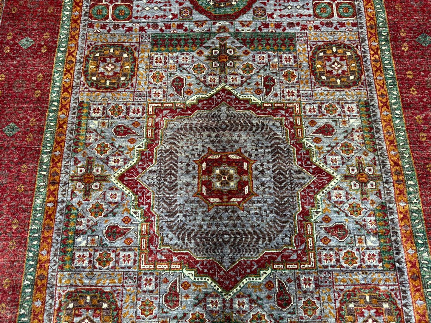 5x8 Red Mamluk Rug,Turkish oriental mamluk rug,Luxury Mamluk Style Rug,One of kind mamluk rug,Turkish 5x8 mamluk rug,Living room rug.