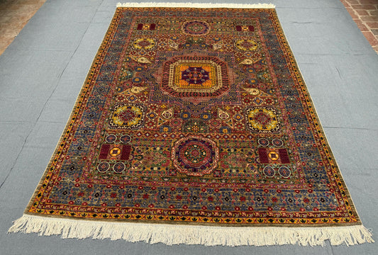 Luxury Handmade Modern Mamluk Oriental Rug,Brown luxury Modern mamluk rug,Modern living room rug,Designer Artisan rug.Large Mamluk Rug