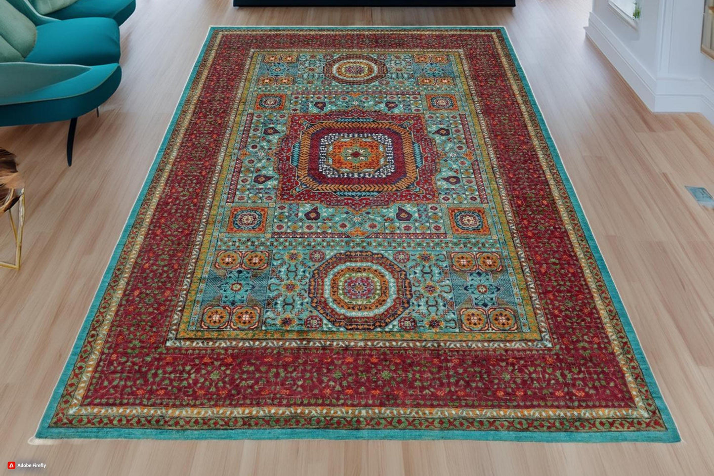 Artisan-Crafted Mamluk Rug 7x10,Oriental Handmade Mamluk Rug 7x10,7x10 for Living Room Decor,Living room rug,Bedroom rug,Large Area rug.