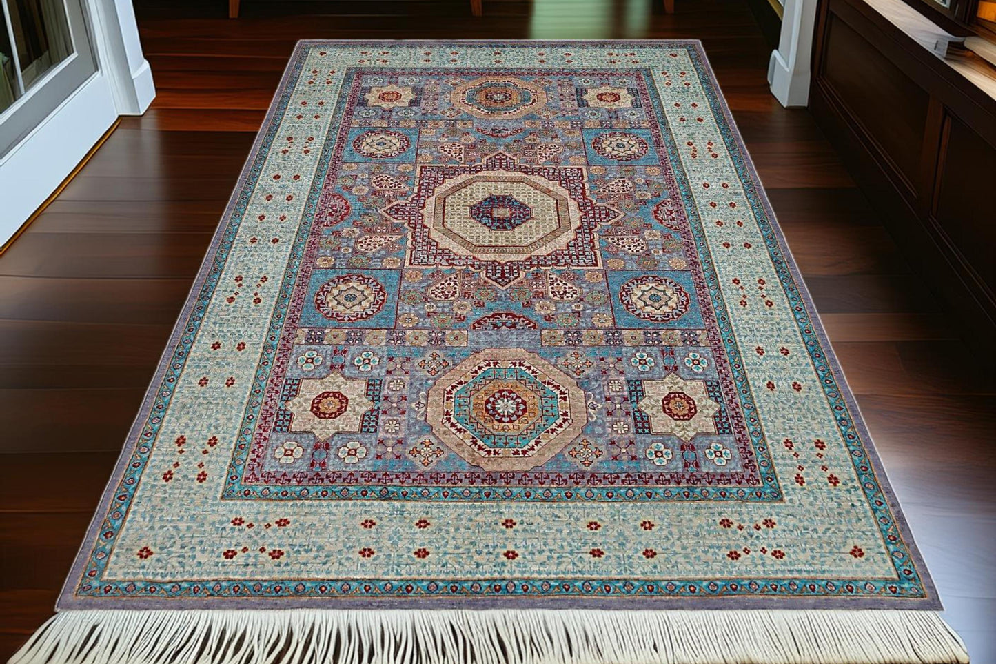 Artisan Crafted 7x10 Mamluk Rug,Modern Designer Mamluk Rug 7x10,Unique 7x10 Turkish Living room rug,Bedroom rug,Contemporary Oriental Rug.