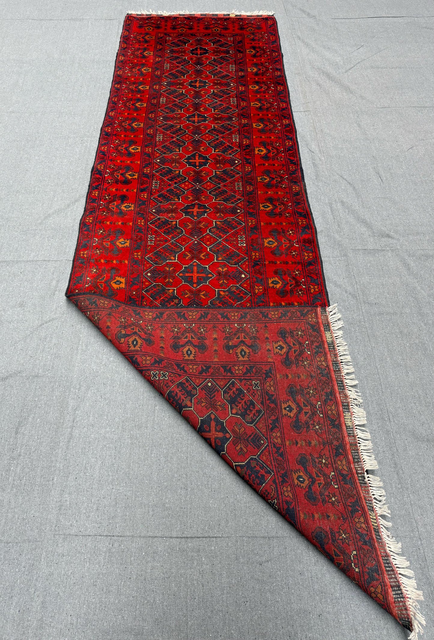 Handmade Red 3x10 Runner Rug | Turkish Oriental Hallway Carpet,Vintage Red Runner Rug | 3x10 ft Long Hallway Rug,Durable Wool Hallway Runner