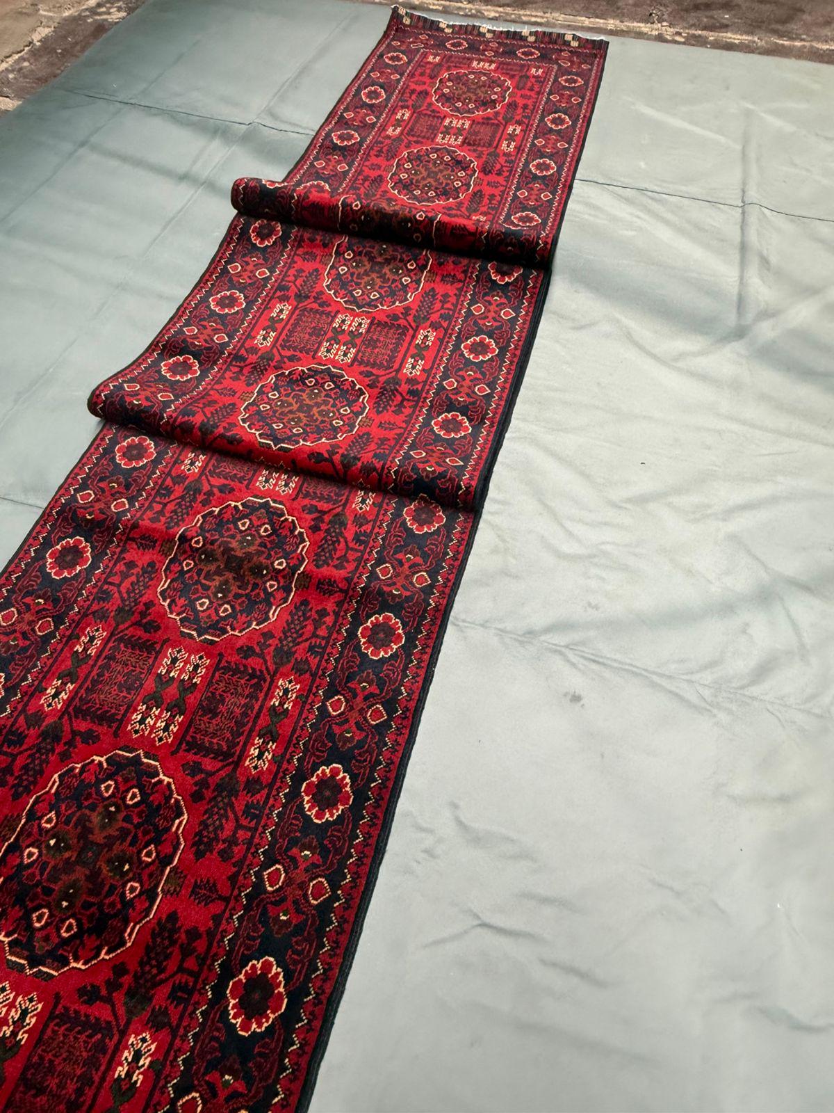 Handmade 3x19  Afghan Runner Rug | Handmade extra-long hallway rug,Long Hallway Rug,Vintage Red Long Runner Rug,Long Turkish Hallway Carpet