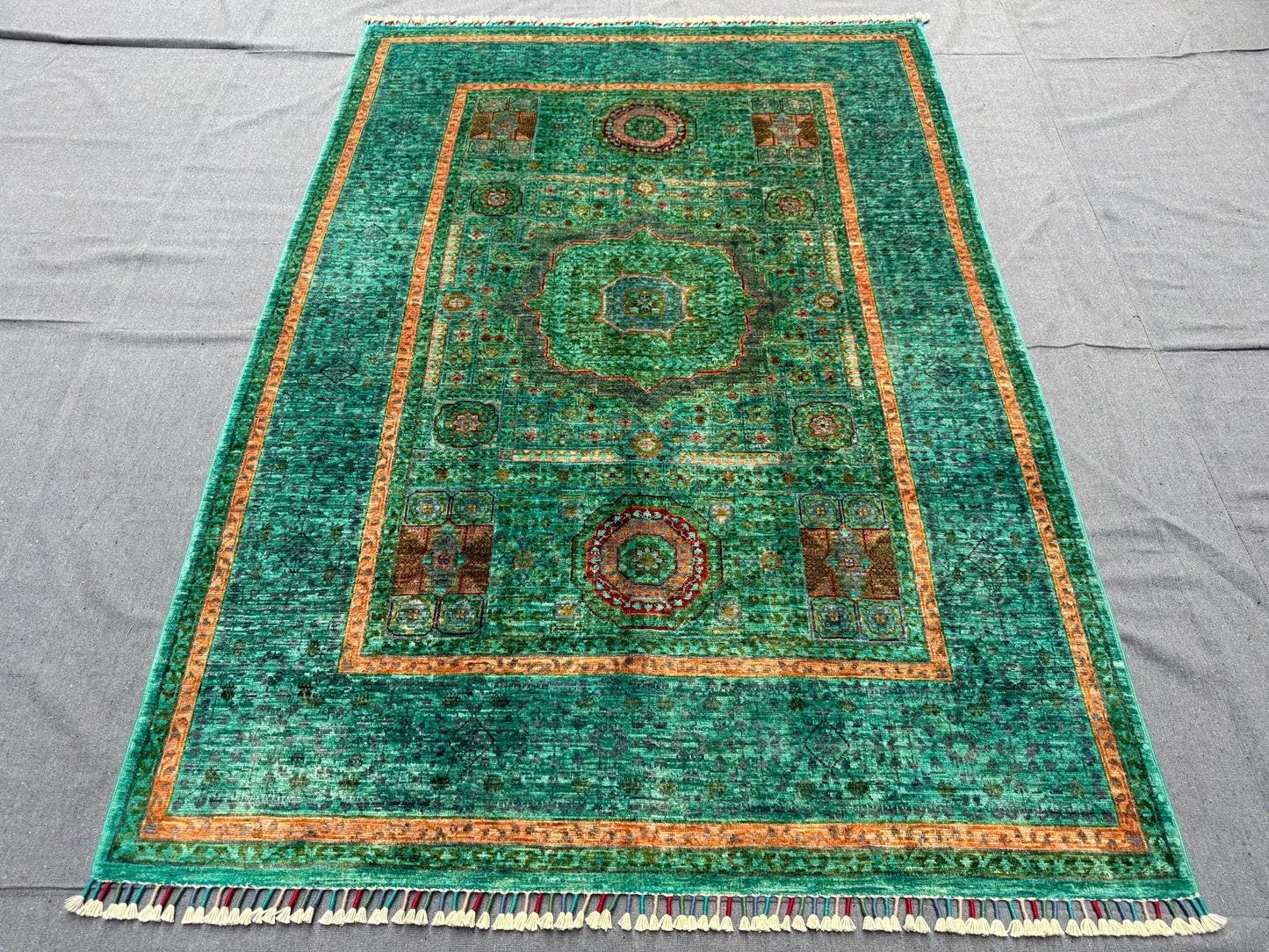 HandWoven 4x6 Mamluk Oriental Rug,Turkish-Persian-Style Rug,Designer 4x6 Rug– Oriental Wool Carpet for Home Decor,Durable wool rug for home