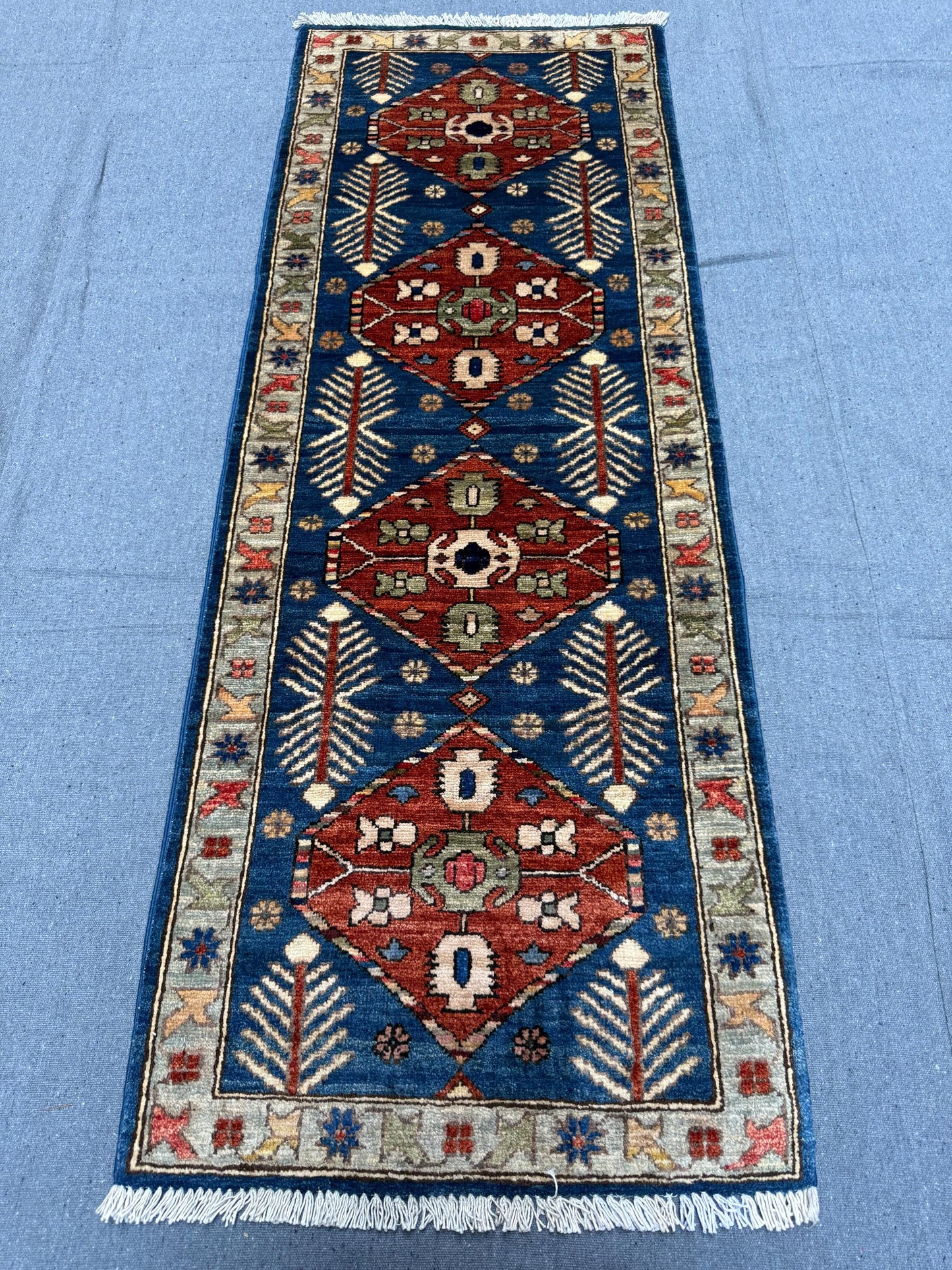 Handmade Chobi Runner Rug - Traditional Tribal Design, Natural Wool & Vegetable Dyes, 1.9 x 4.9 ft - Perfect Hallway Accent Piece