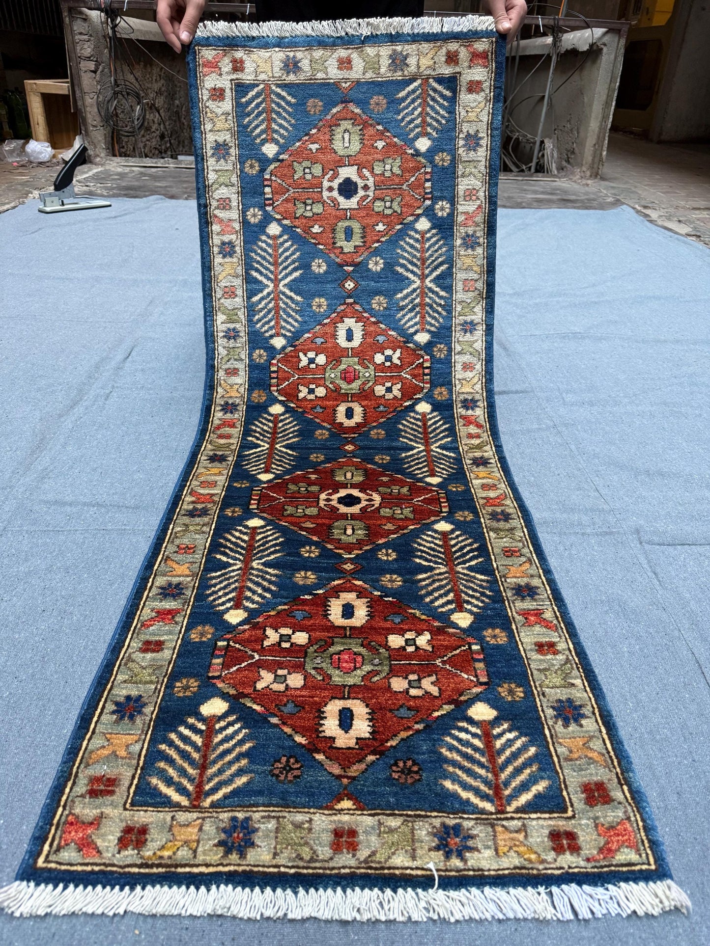 Handmade Chobi Runner Rug - Traditional Tribal Design, Natural Wool & Vegetable Dyes, 1.9 x 4.9 ft - Perfect Hallway Accent Piece