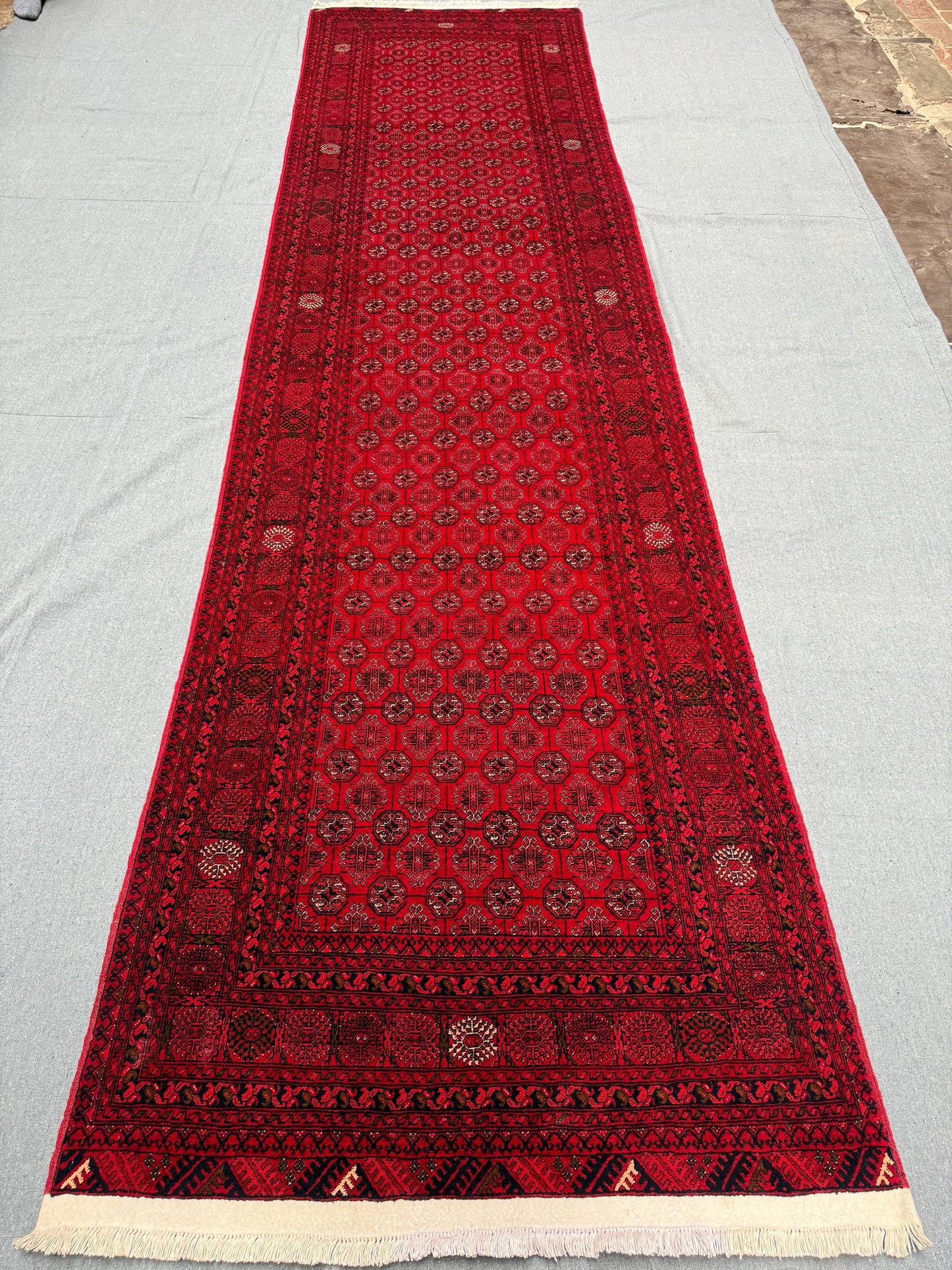 Traditional Handmade Red Runner Rug - Wool Area Carpet,Perfect for Hallways or Entryways,Oriental Wool Hallway Carpet,Afghan Red Runner rug