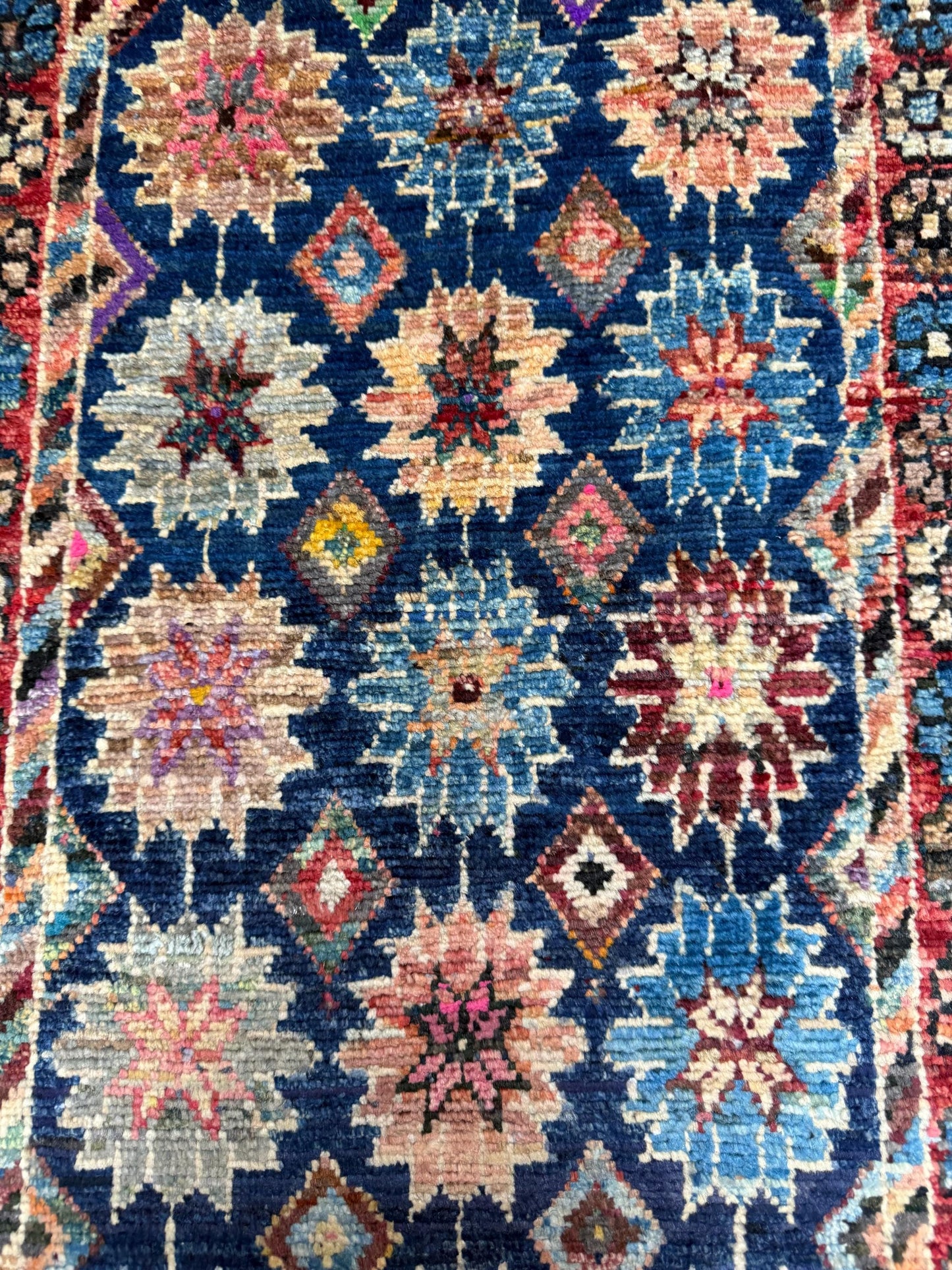 Handmade Chobi Wool Runner Rug - Floral Medallion Design, 1.8 x 4.10 ft - Vintage Handwoven Turkish Carpet - Oriental Hallway & Entryway Rug