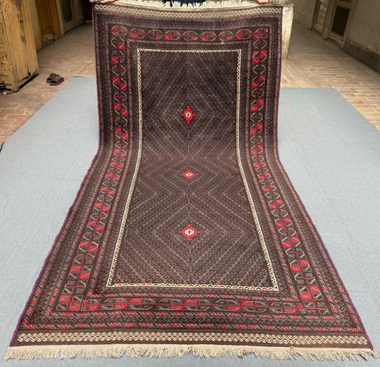 5x10 Handmade Baluchi Rug - Traditional Wool Area Carpet for Home,Artisan Baluchi Rug - Unique Handmade Wool Carpet for Living Room.