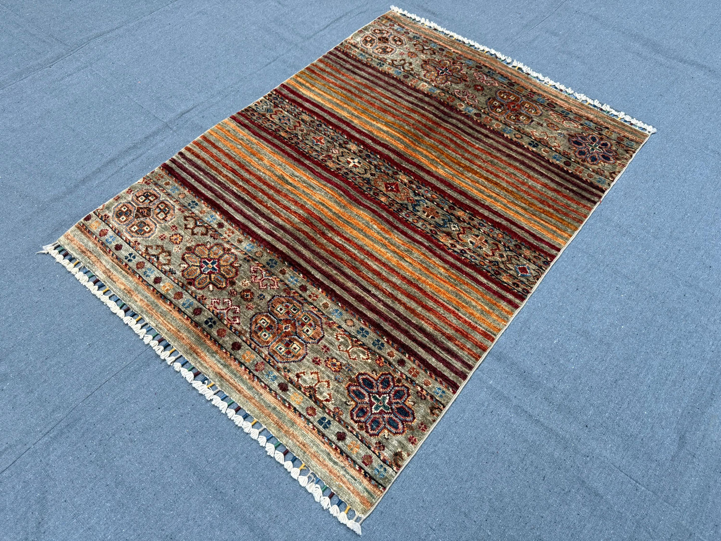 Tiny Handmade Neutral Beige Rug–Vintage-Style Afghan rug,Handmade Small Oriental Area Rug – Vibrant Persian Style, living room rug.