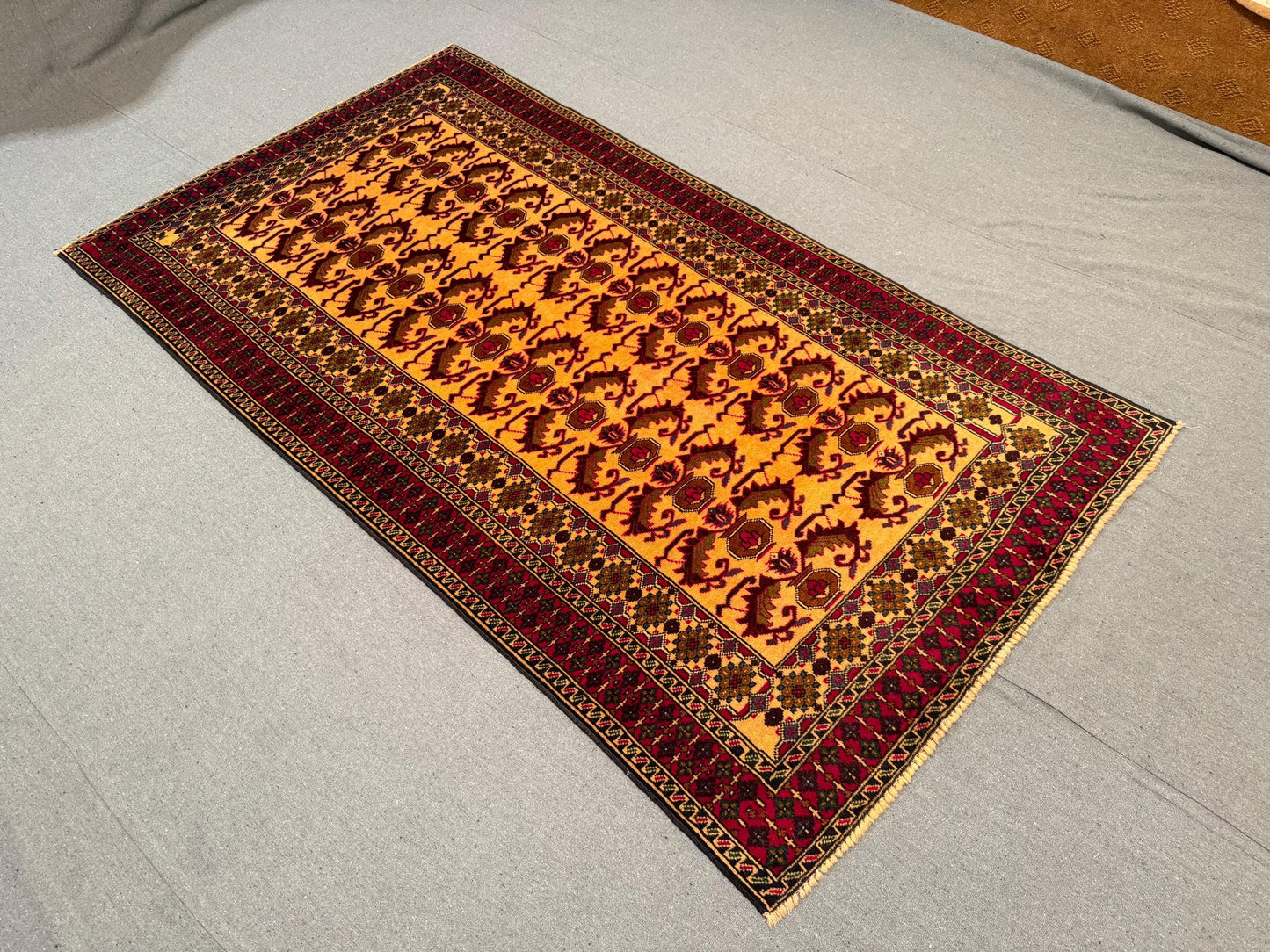 Handmade Baluchi Rug 3.6 x 6.4 ft Vintage Tribal Wool Carpet Persian Nomadic Area Rug Bohemian Oriental Rug Rustic Afghan Runner